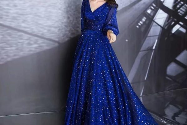 formal blue dress