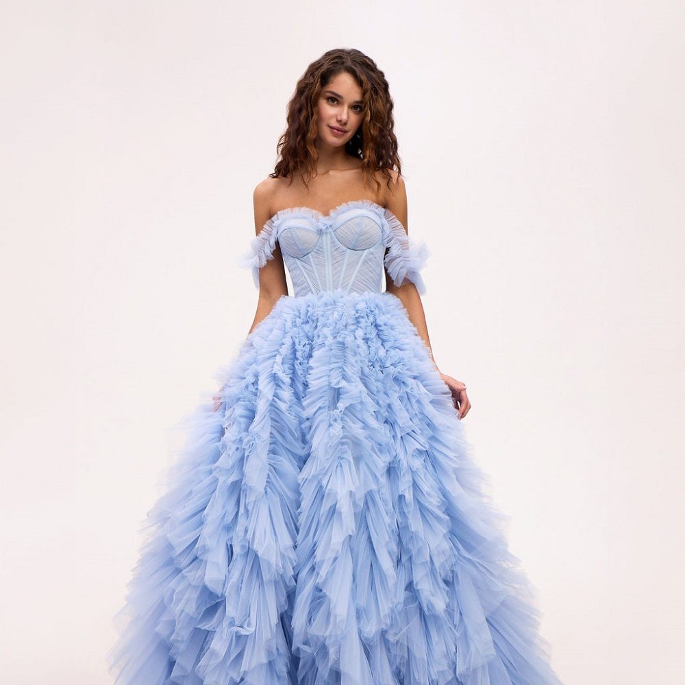 formal blue dress