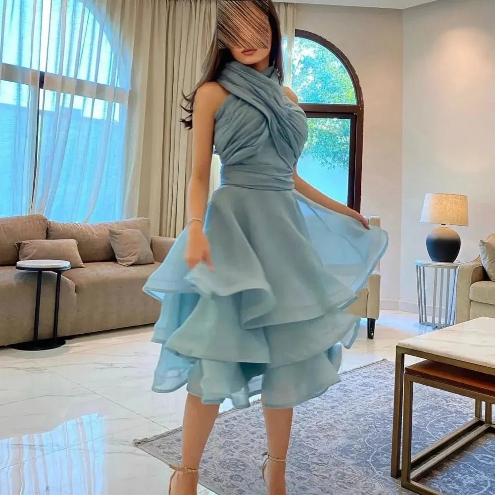 dusty blue formal dress