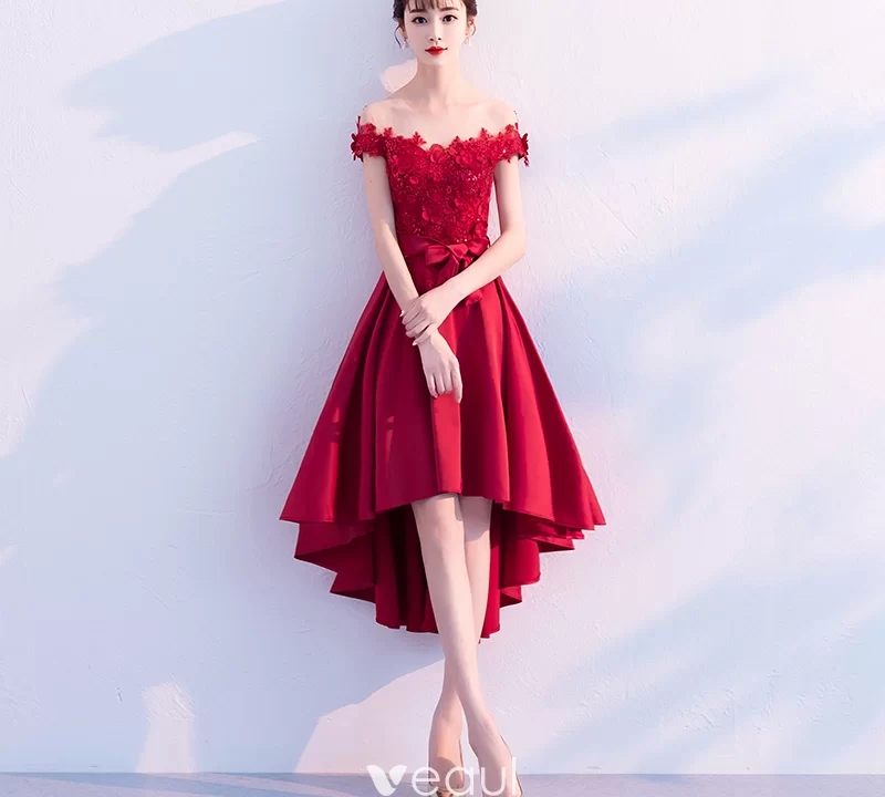 classy-burgundy-cocktail-dresses-2019-a-line-princess-scoop-neck-lace-flower-appliques-pearl-sequins-bow-short-sleeve-asymmetrical-formal-dresses
