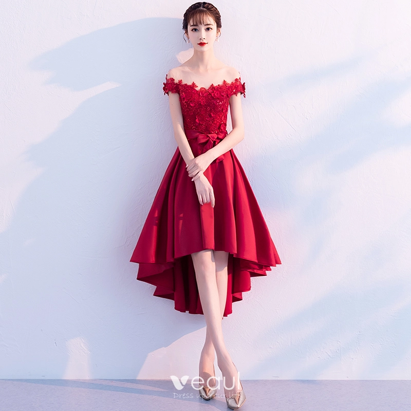 classy-burgundy-cocktail-dresses-2019-a-line-princess-scoop-neck-lace-flower-appliques-pearl-sequins-bow-short-sleeve-asymmetrical-formal-dresses