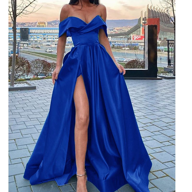 formal blue dress