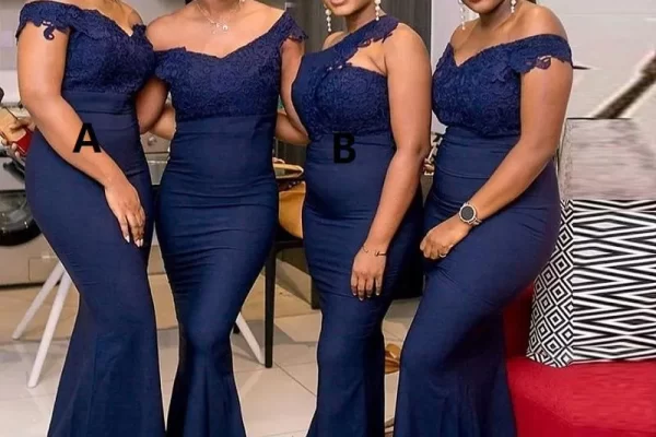 formal navy blue dress for wedding