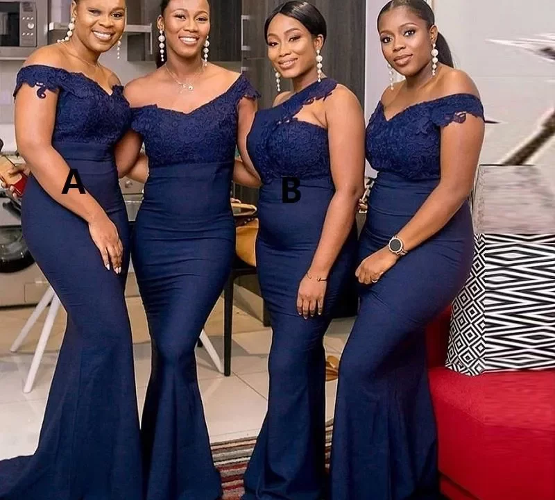 formal navy blue dress for wedding