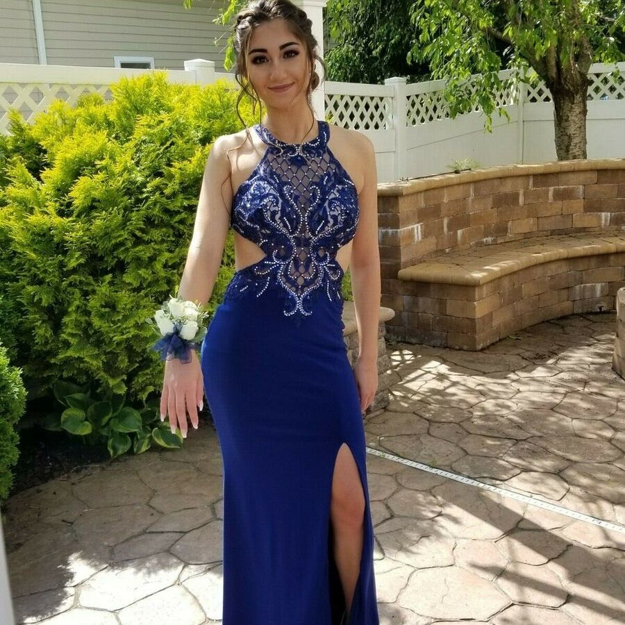 formal navy blue dress for wedding