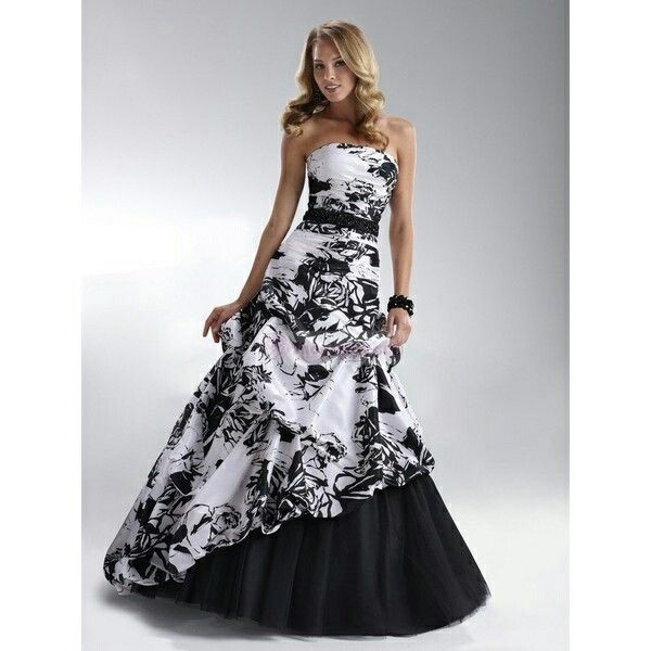 black and white formal dress