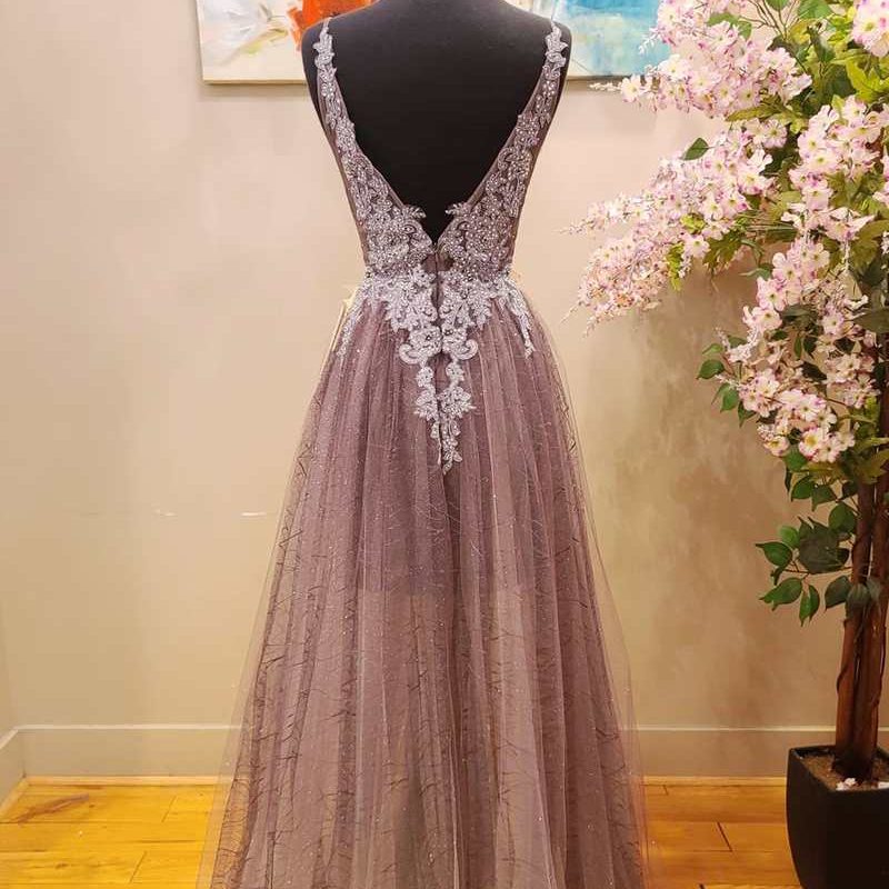 mauve formal dress