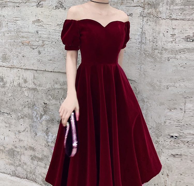 red semi formal dress