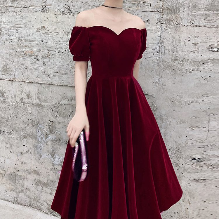 red semi formal dress