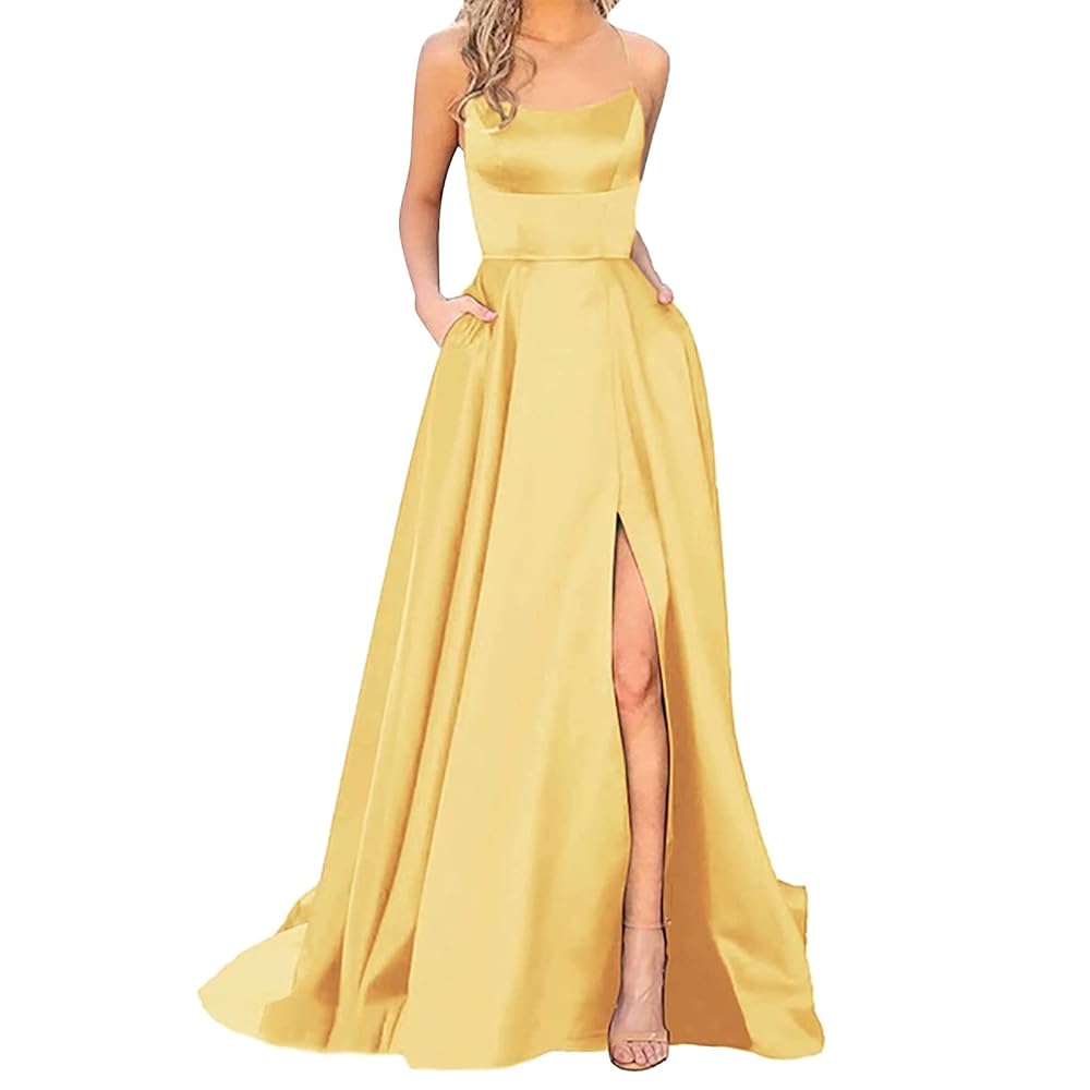 yellow formal dress 