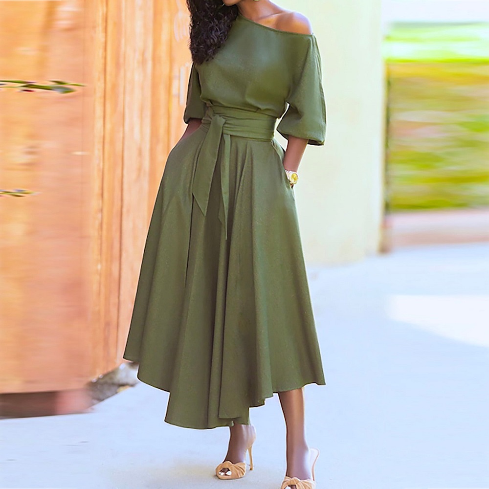 green semi formal dress