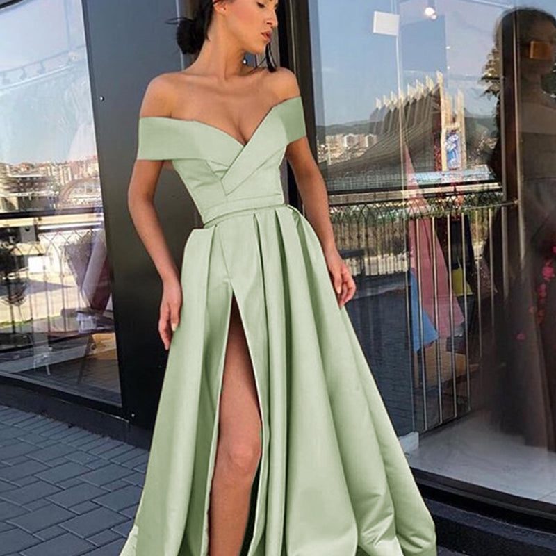 light green formal dress