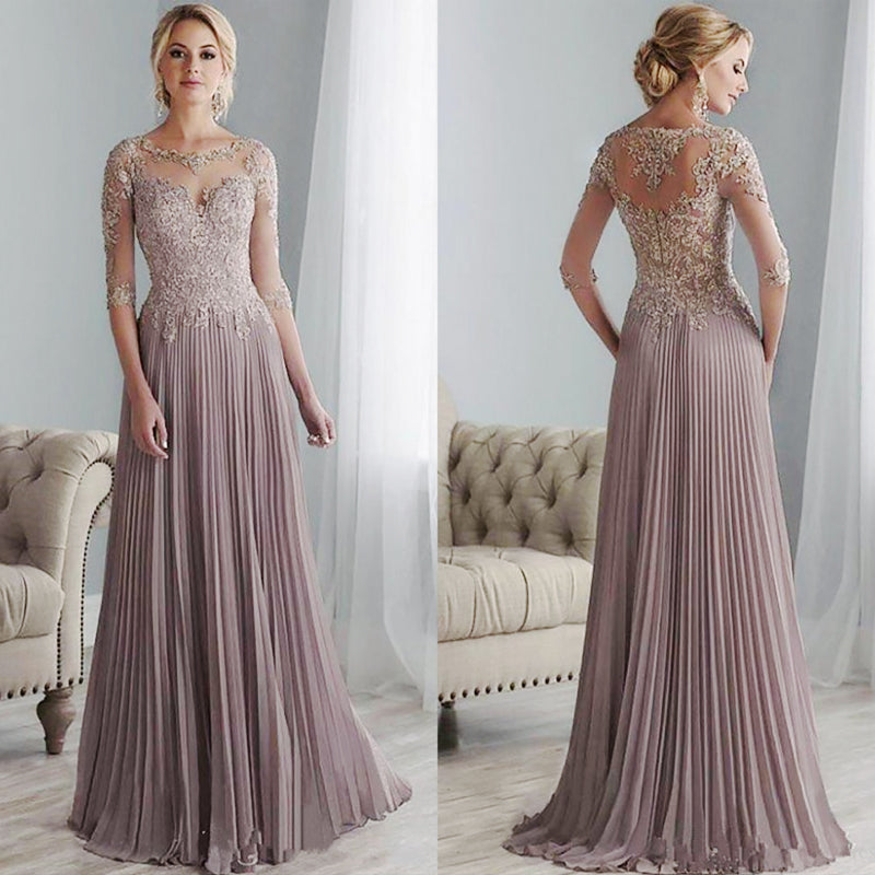 mauve formal dress