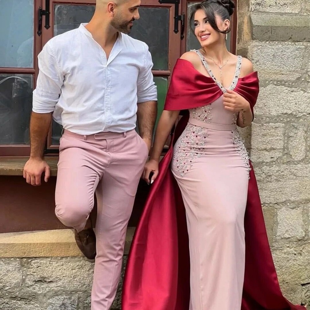 burgundy formal dress
