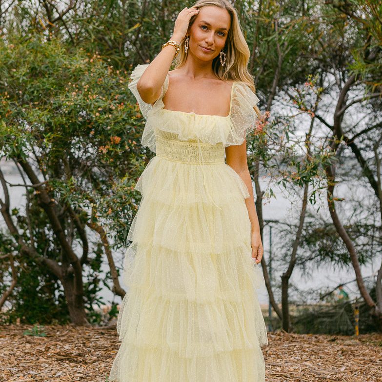 spring formal wedding guest dress