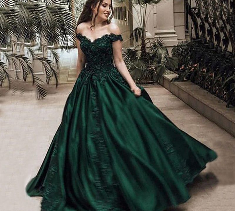emerald dress formal