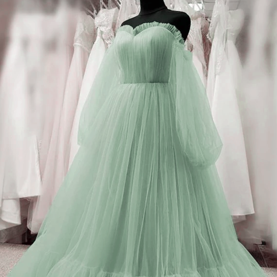 light green formal dress
