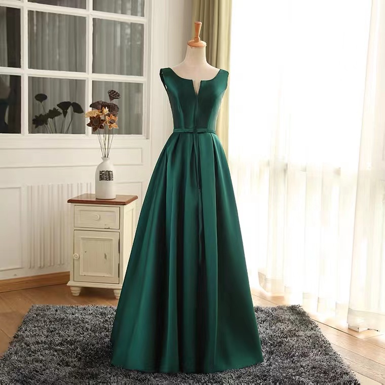 dark green formal dress