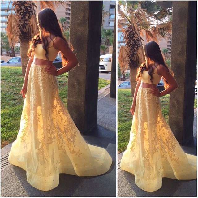 yellow formal dress 