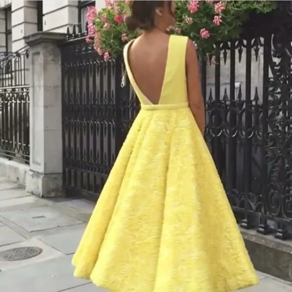 yellow formal dress 
