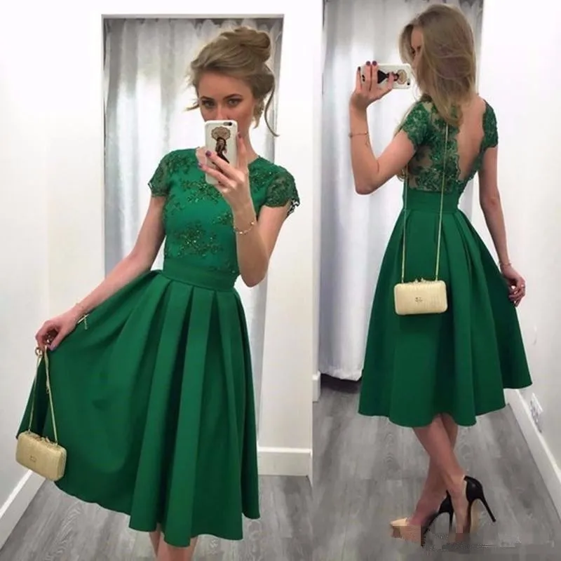 green semi formal dress