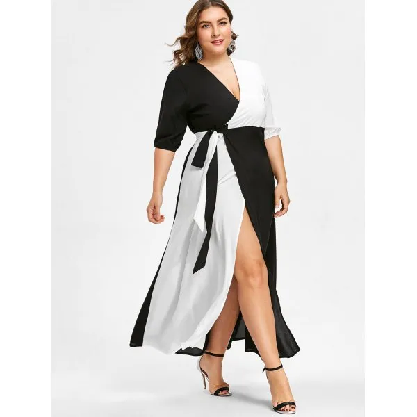 black and white formal dress