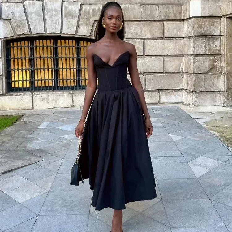 black midi dress formal