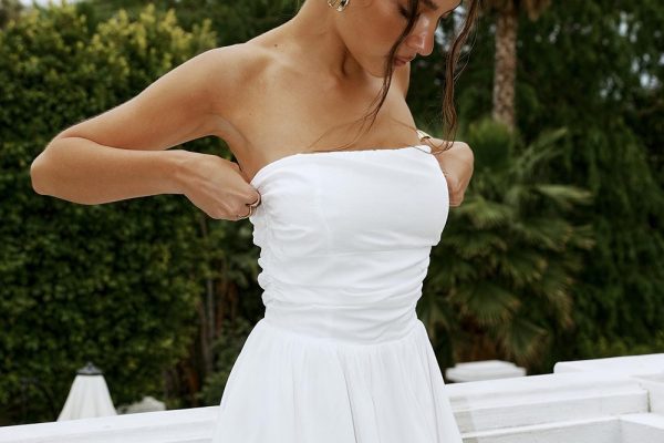 formal white mini dress