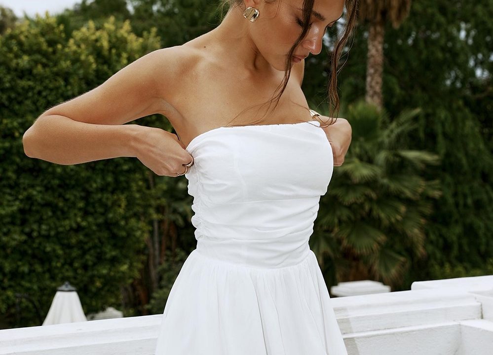 formal white mini dress