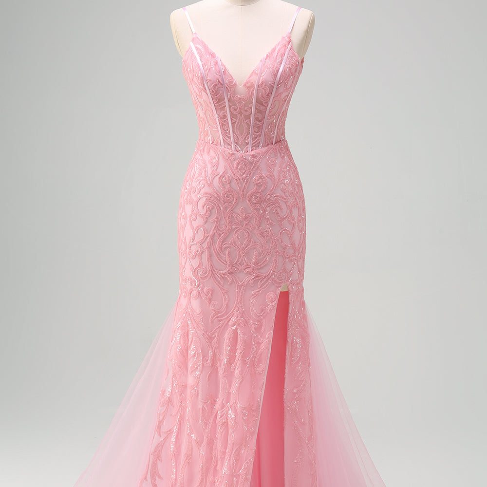 pink dress formal