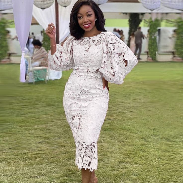 white formal dress with sleeves