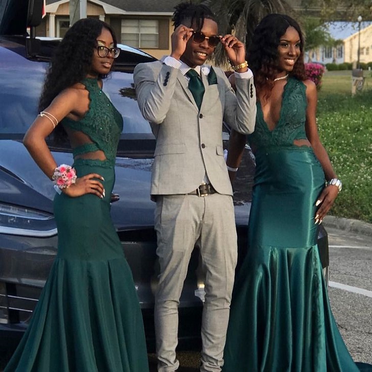 hunter green formal dress