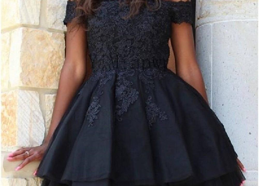 black mini dress formal