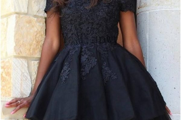 black mini dress formal
