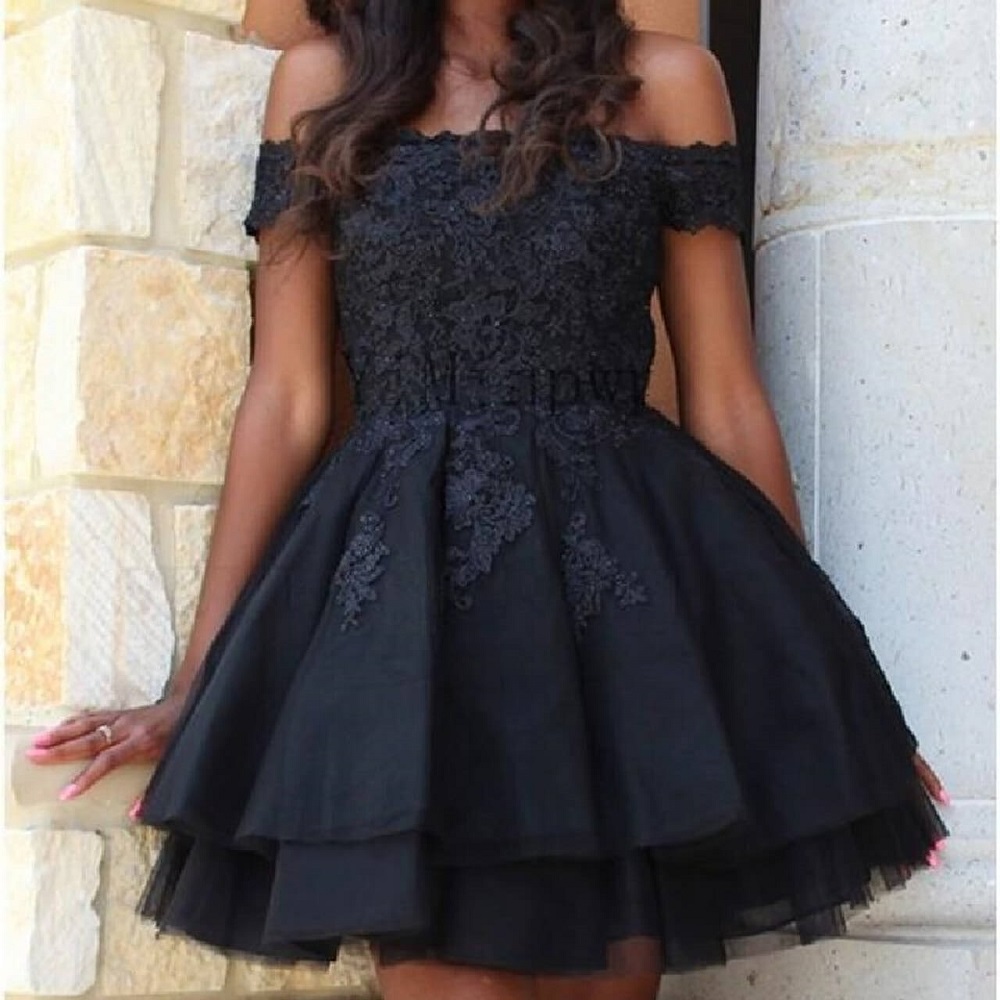 black mini dress formal