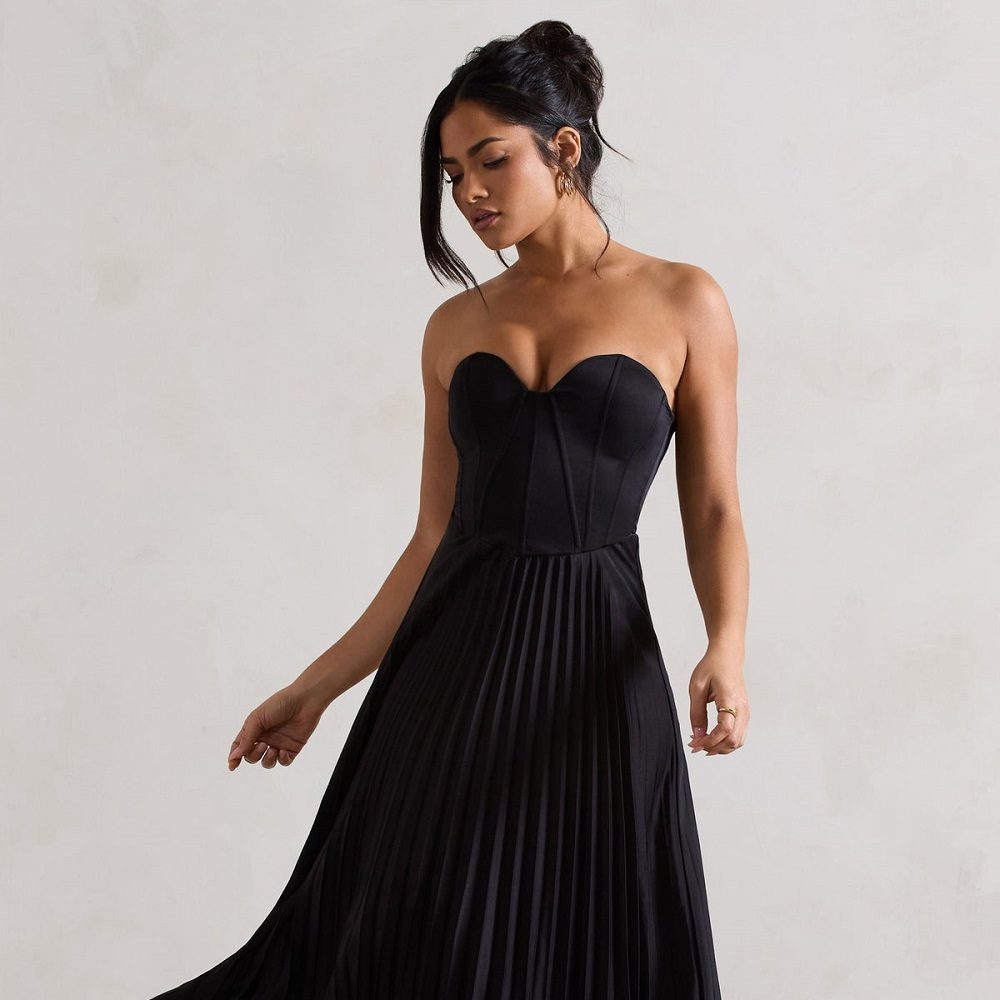 black midi dress formal