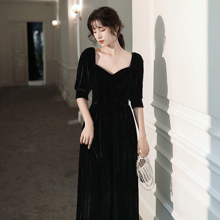 formal long black dress