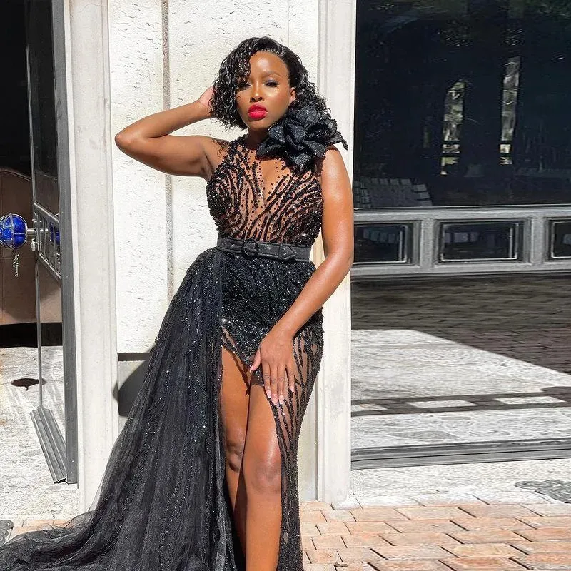 formal long black dress