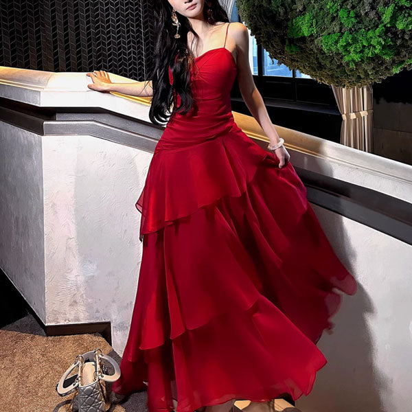 red maxi dress formal