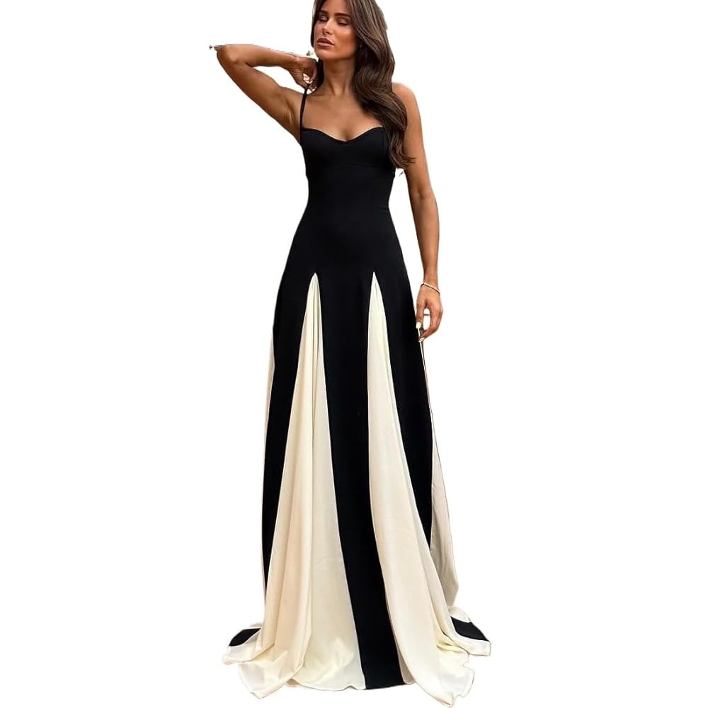 formal black and white dress