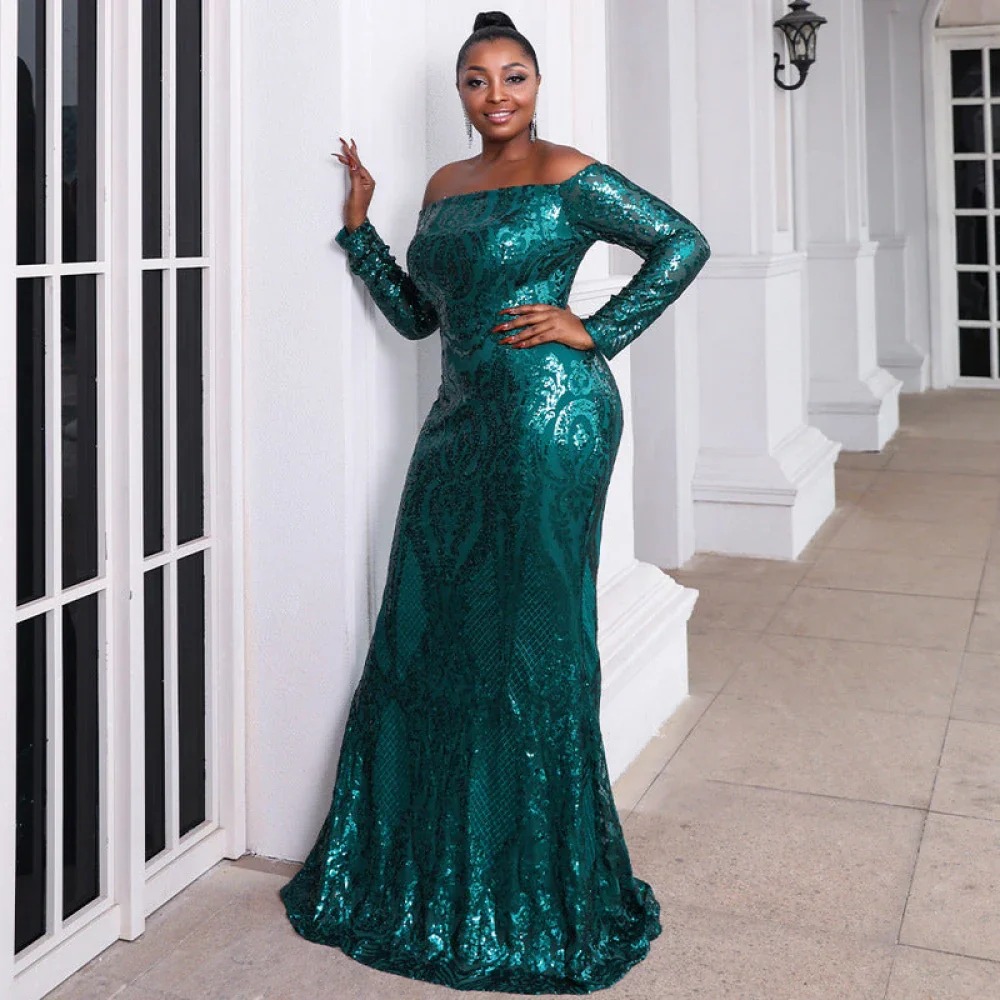 emerald green dress formal