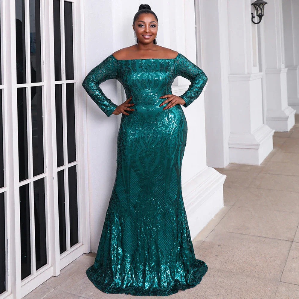 emerald formal dress