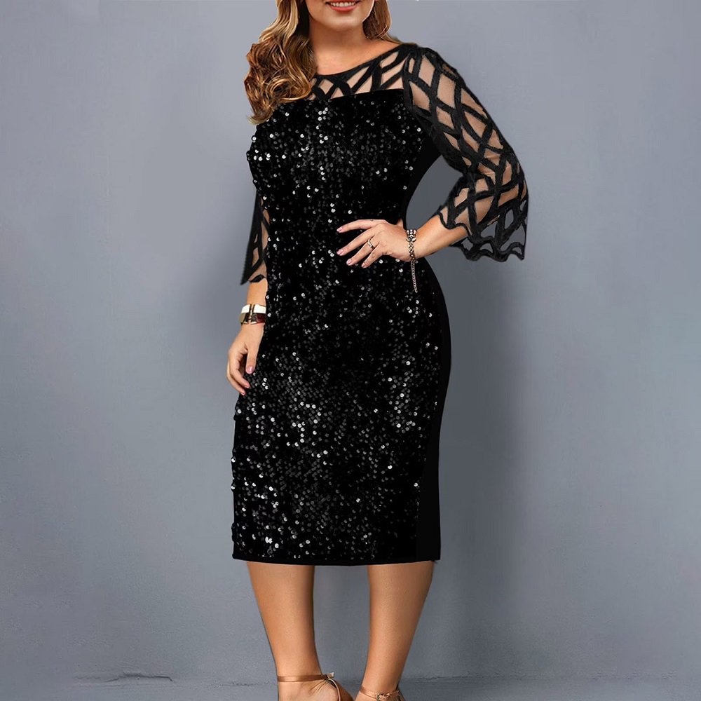 midi dress with sleeves formal
