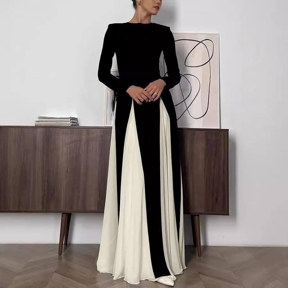 formal black and white dress