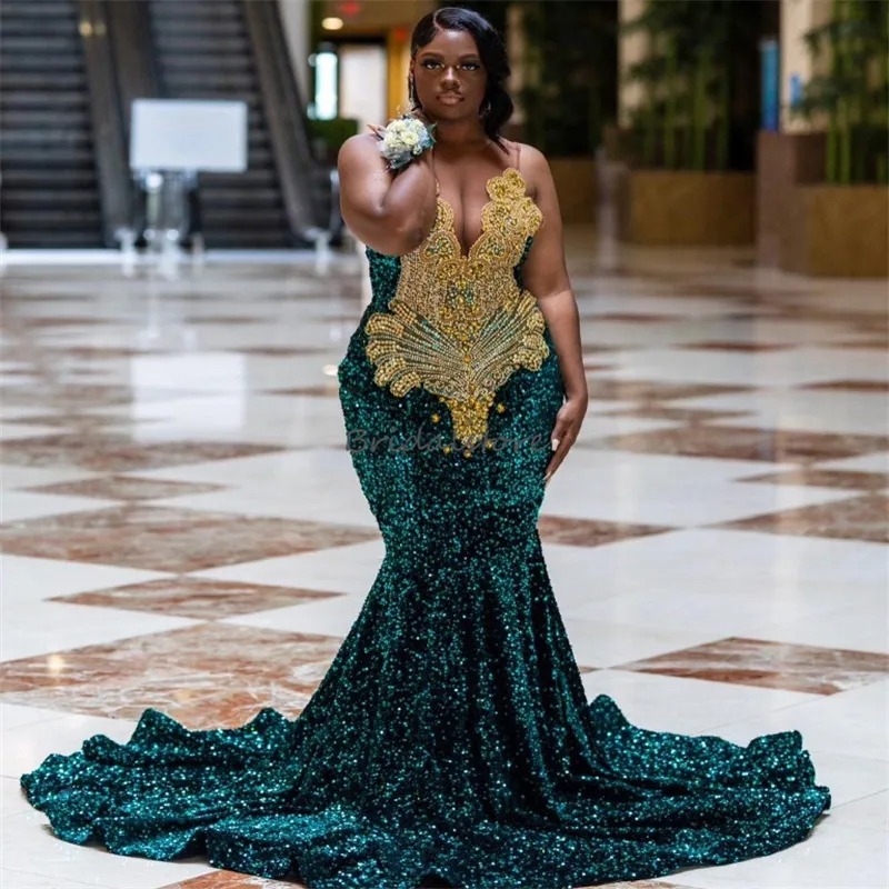 emerald formal dress