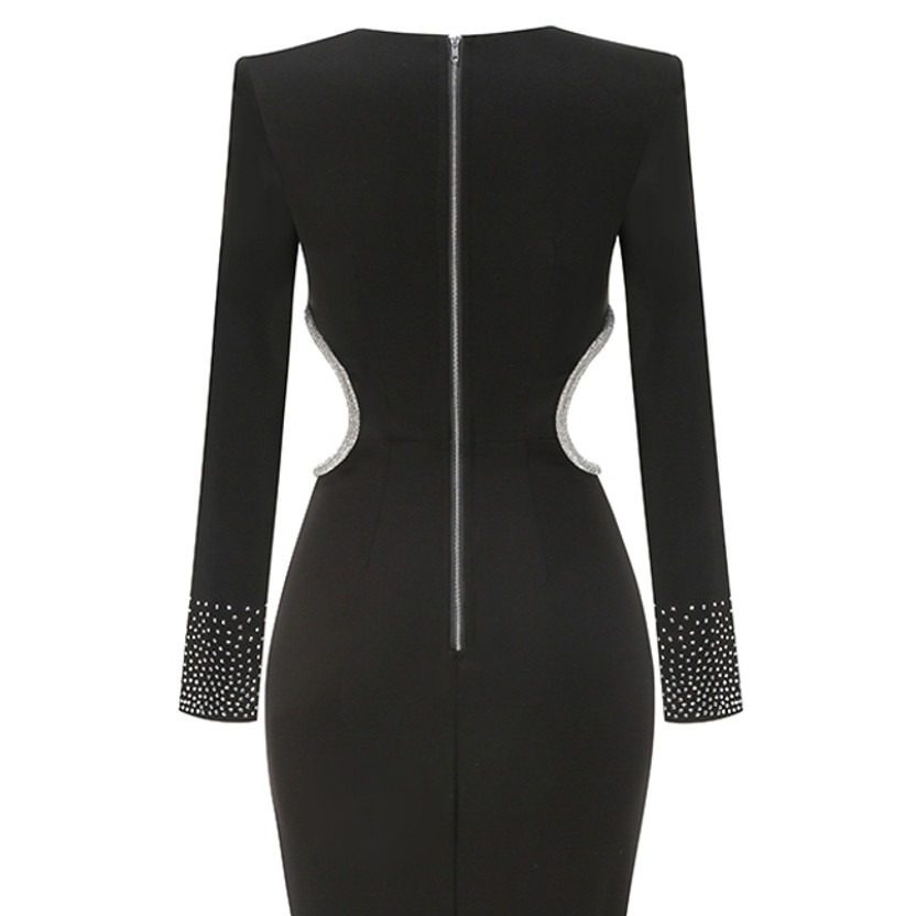 midi dress with sleeves formal