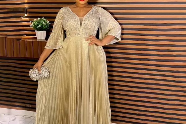 gold plus size formal dress