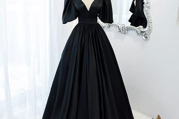 black dress with sleeves formal