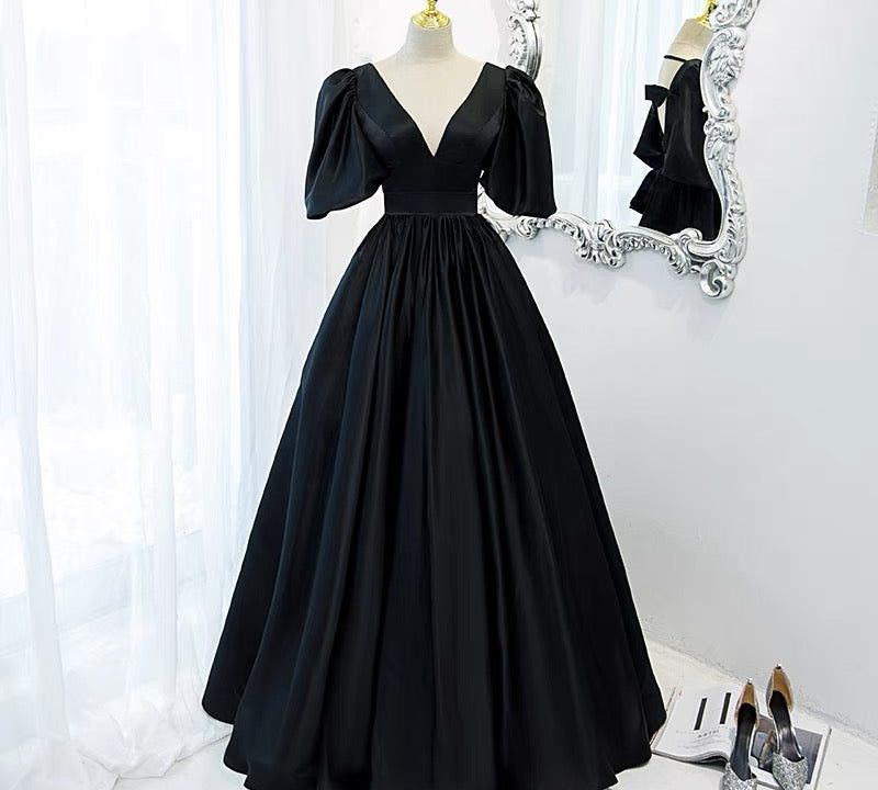 black dress with sleeves formal
