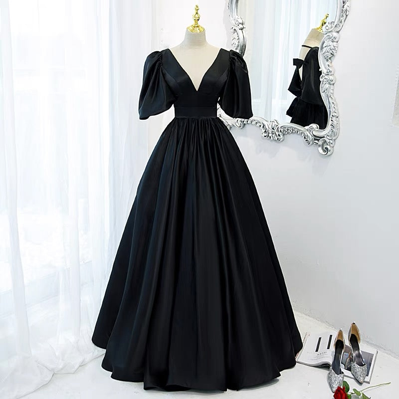black dress with sleeves formal